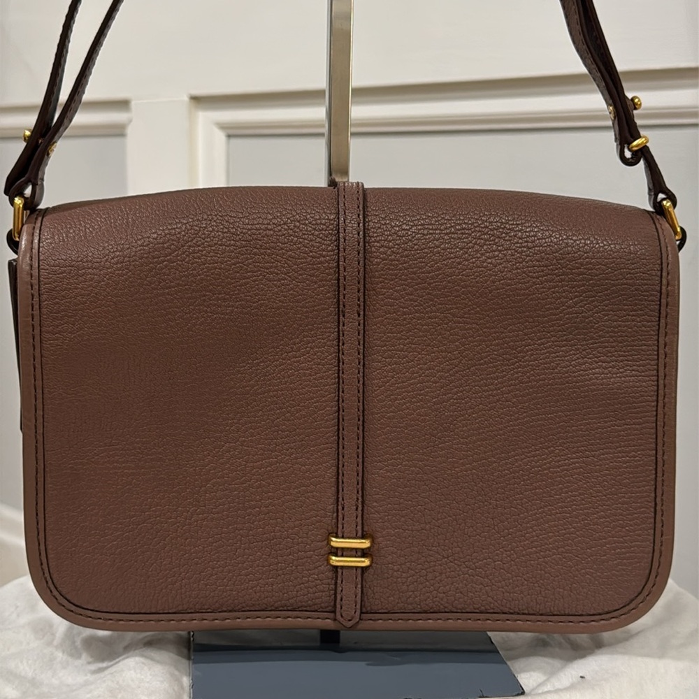 Marc Jacobs Bag Brown Goat Pebbled Leather Shoulder Bag with Gold Accents - Picture 4 of 17